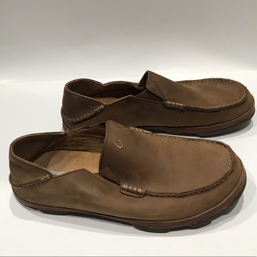 Olukai Moloa Slip on Loafers Mens Size M 10 Toffee